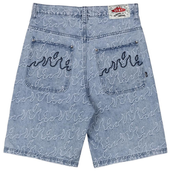 Grimey Ανδρικό σορτς Sweet Science Baggy Jacquard Denim Shorts